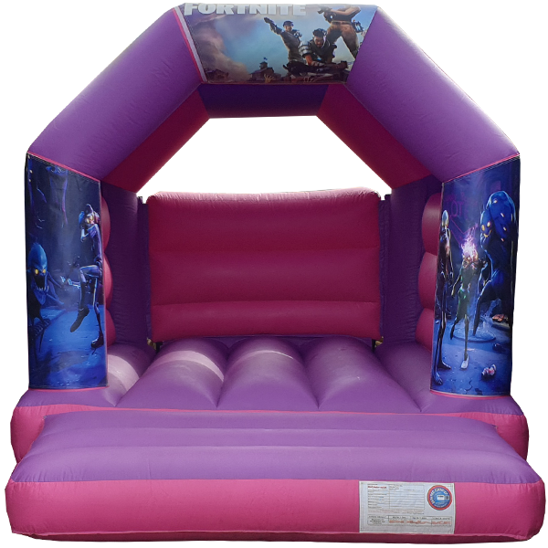 pink purple fortnite bouncy castle - fortnite bouncy castle